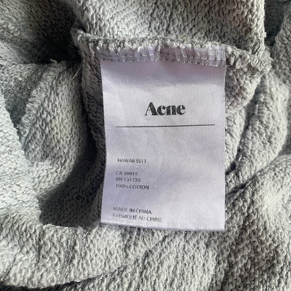 Acne Studios Timeless Crop Sweatshirt in Gray. Size Small. NWOT - Picture 7 of 8